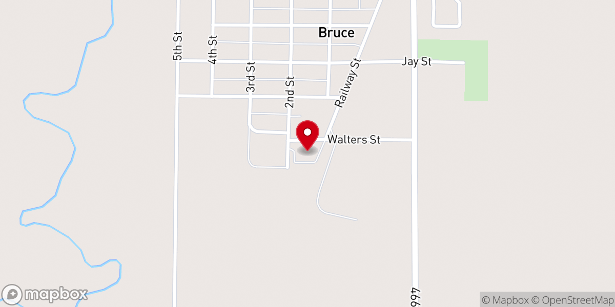 Map showing location of Grace Free Lutheran Church