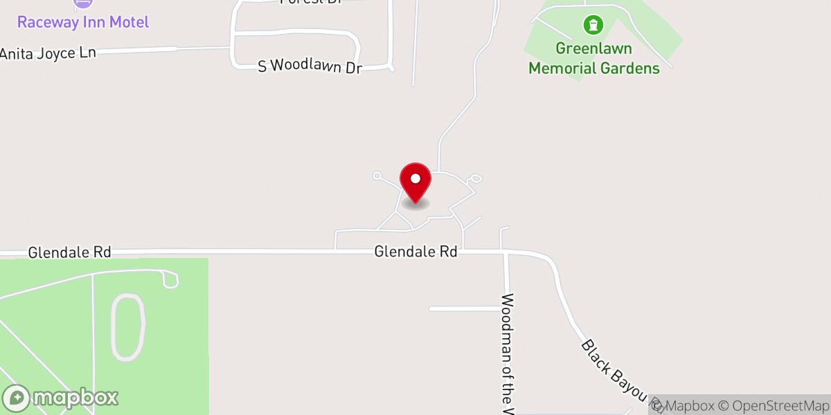 Map showing location of Emmanuel Baptist Church