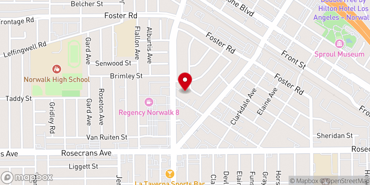 Map showing location of Overflowing Church