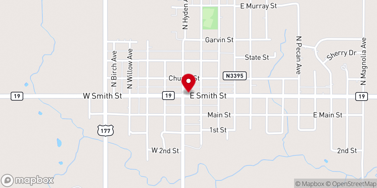 Map showing location of Baptist Free Will