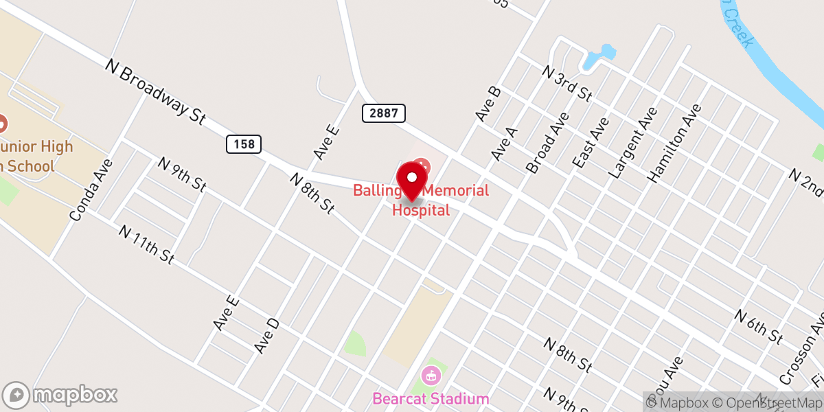 Map showing location of Bethel Lutheran Church