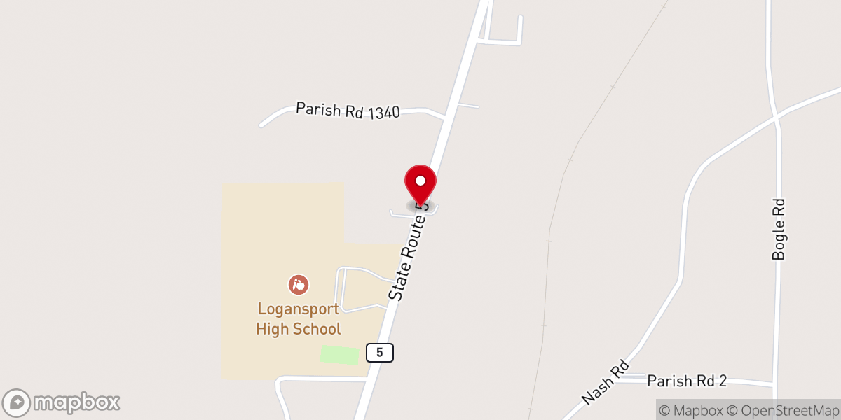Map showing location of Polley Community Center