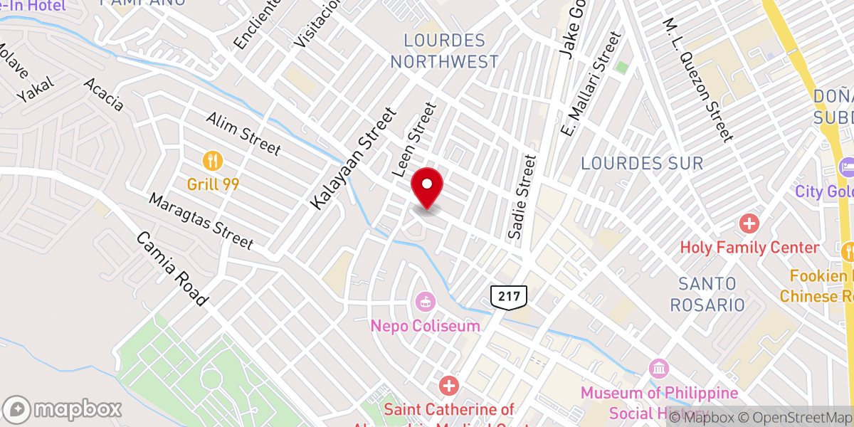 Map showing location of Light Church Angeles City