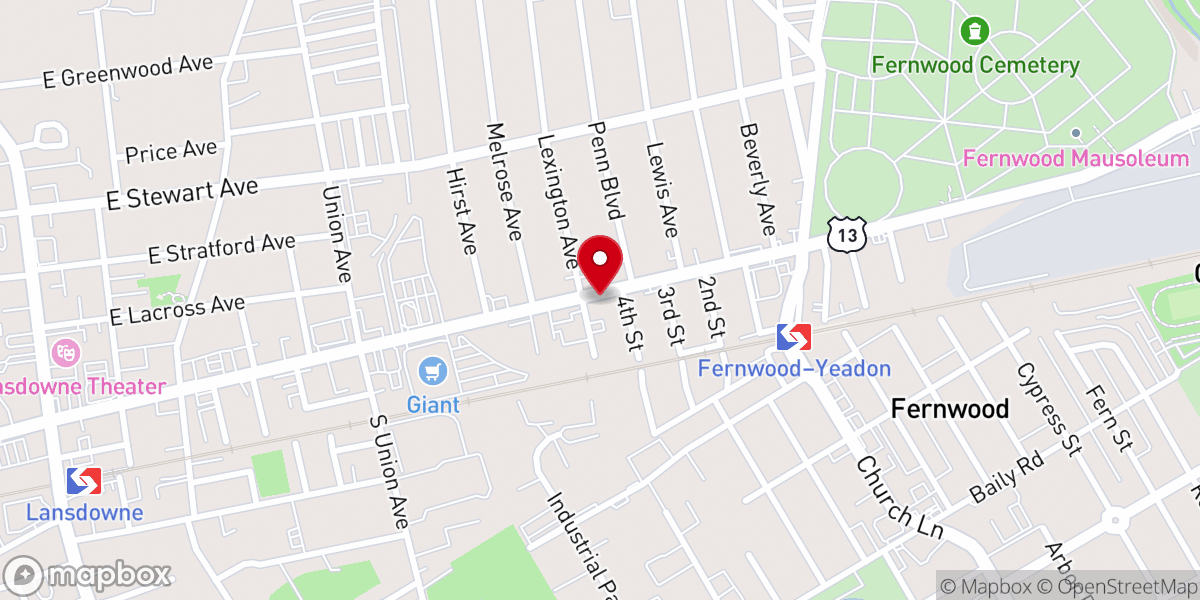 Map showing location of Rccg Christ Powerhouse Philadelphia