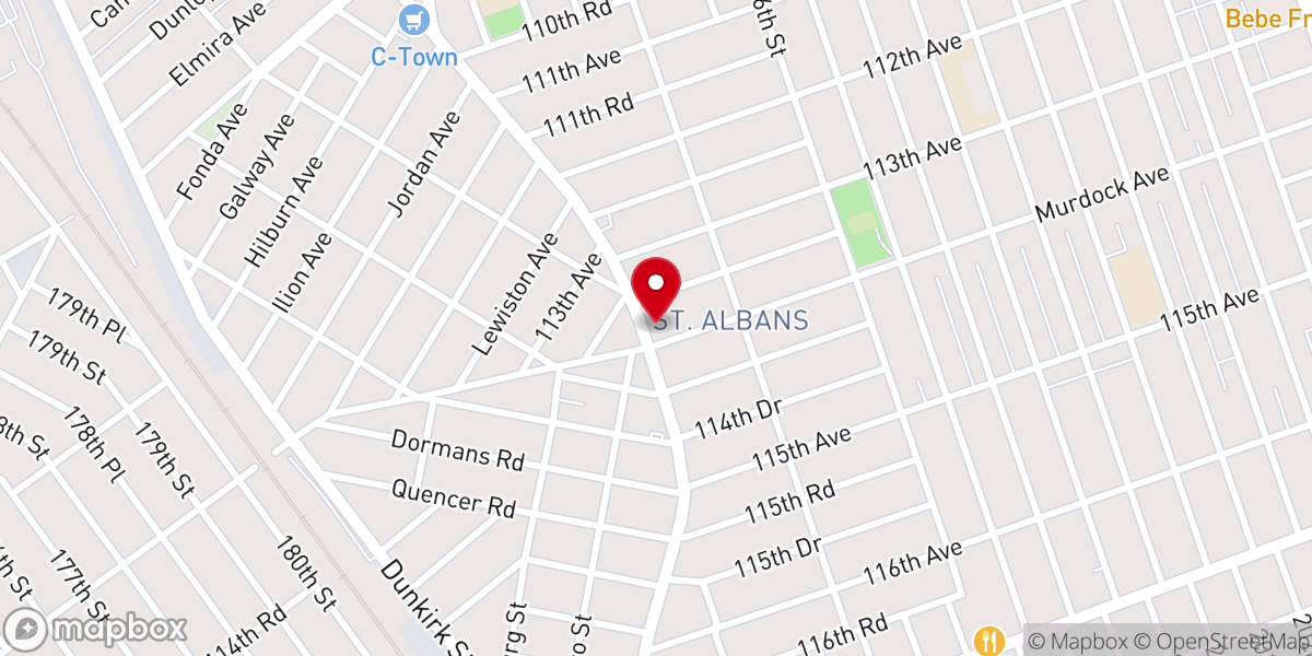 Map showing location of Religious Organizations
