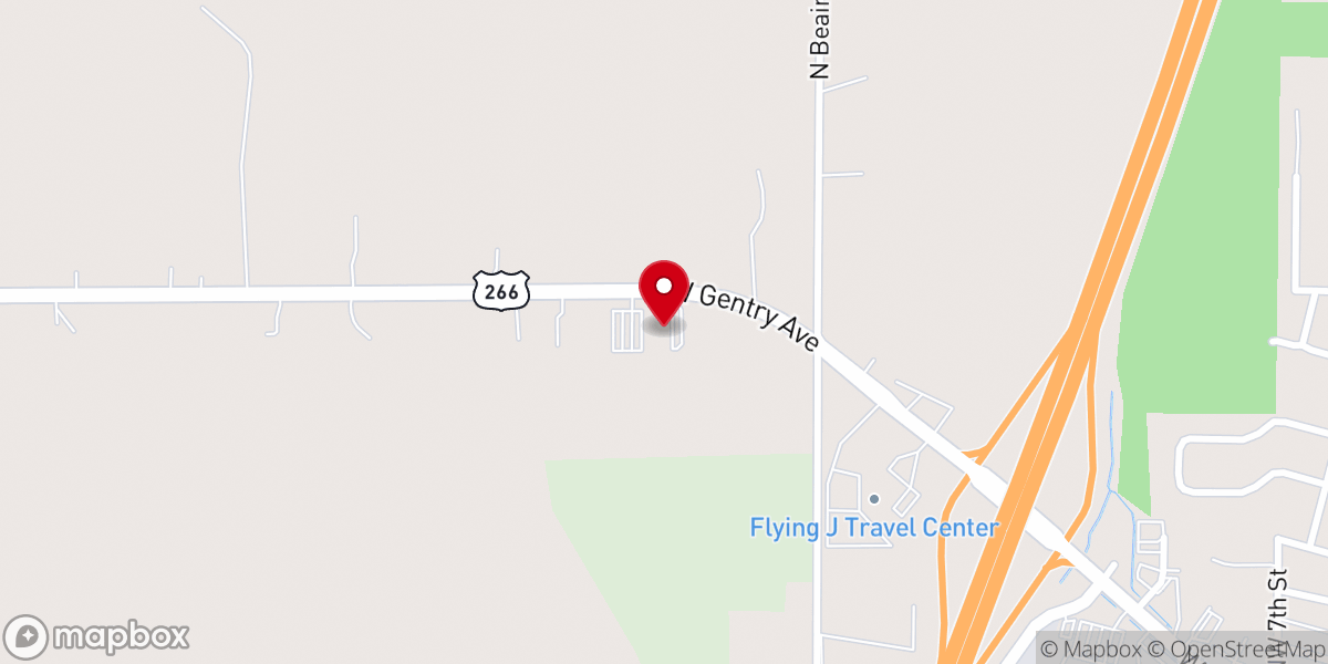 Map showing location of West Side Freewill Baptist Church