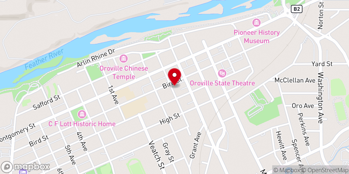 Map showing location of First Congregational Church