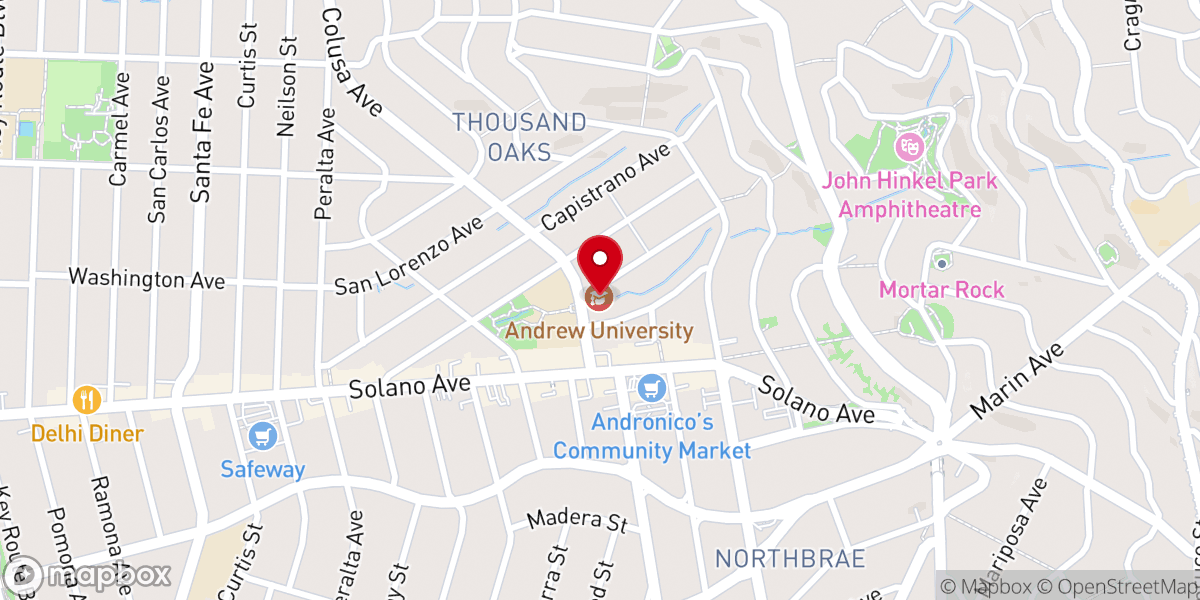 Map showing location of Thousand Oaks Baptist Church