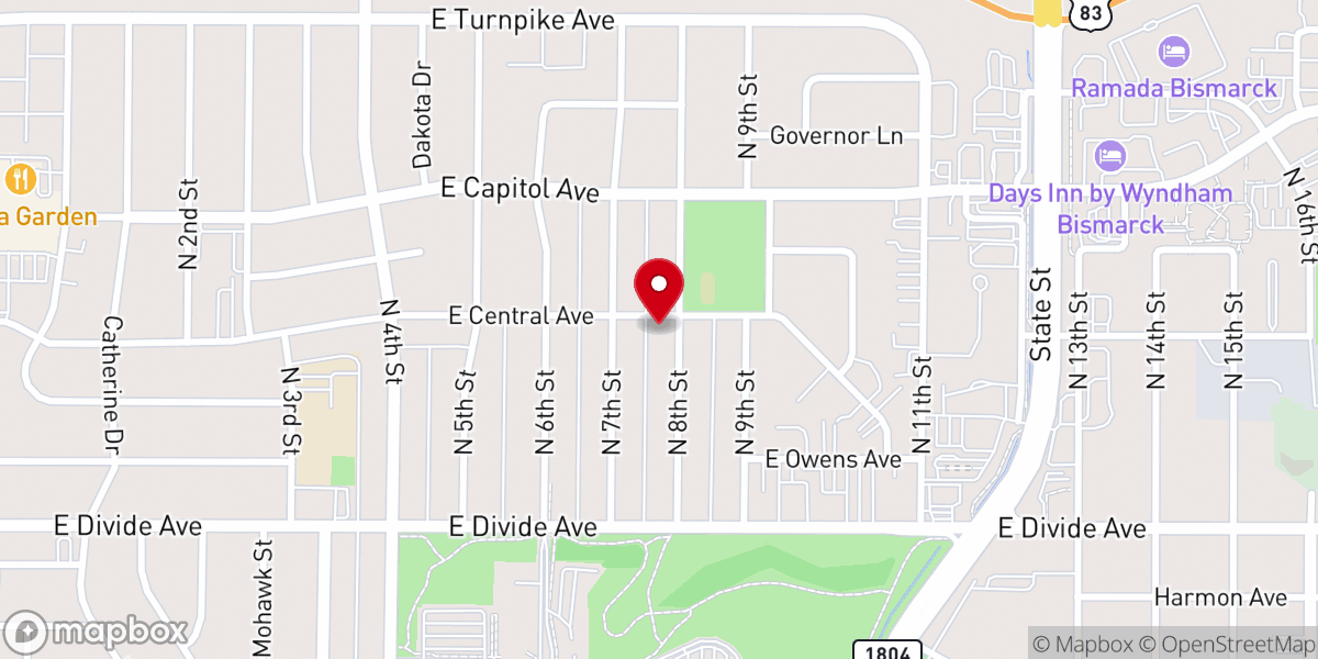 Map showing location of Living Hope Church of Nazarene
