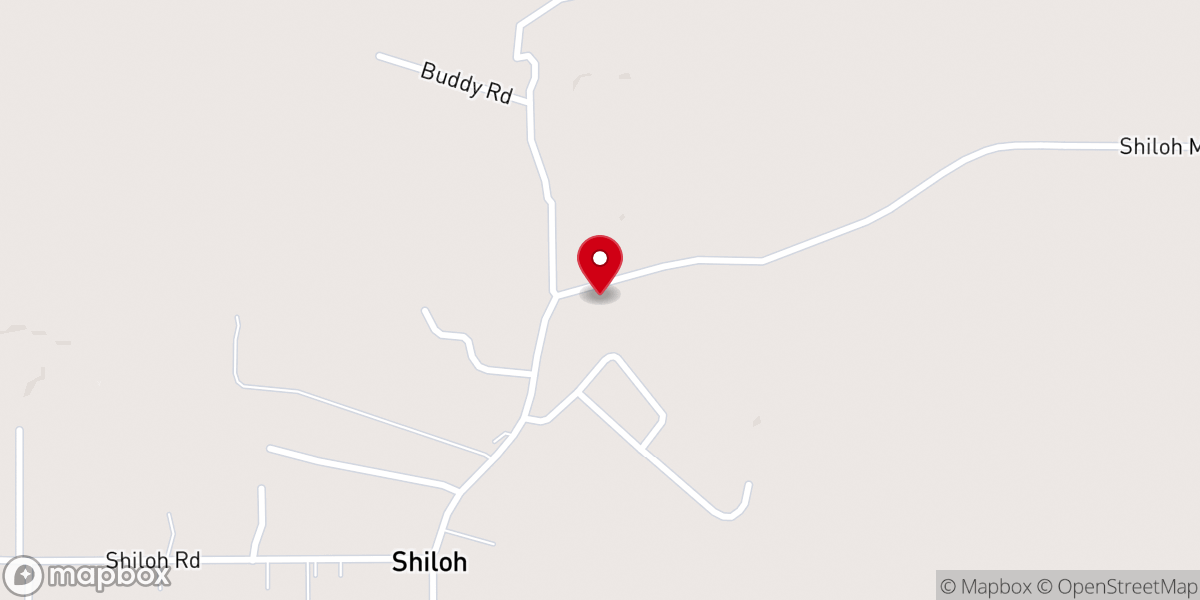 Map showing location of Shiloh Baptist Church