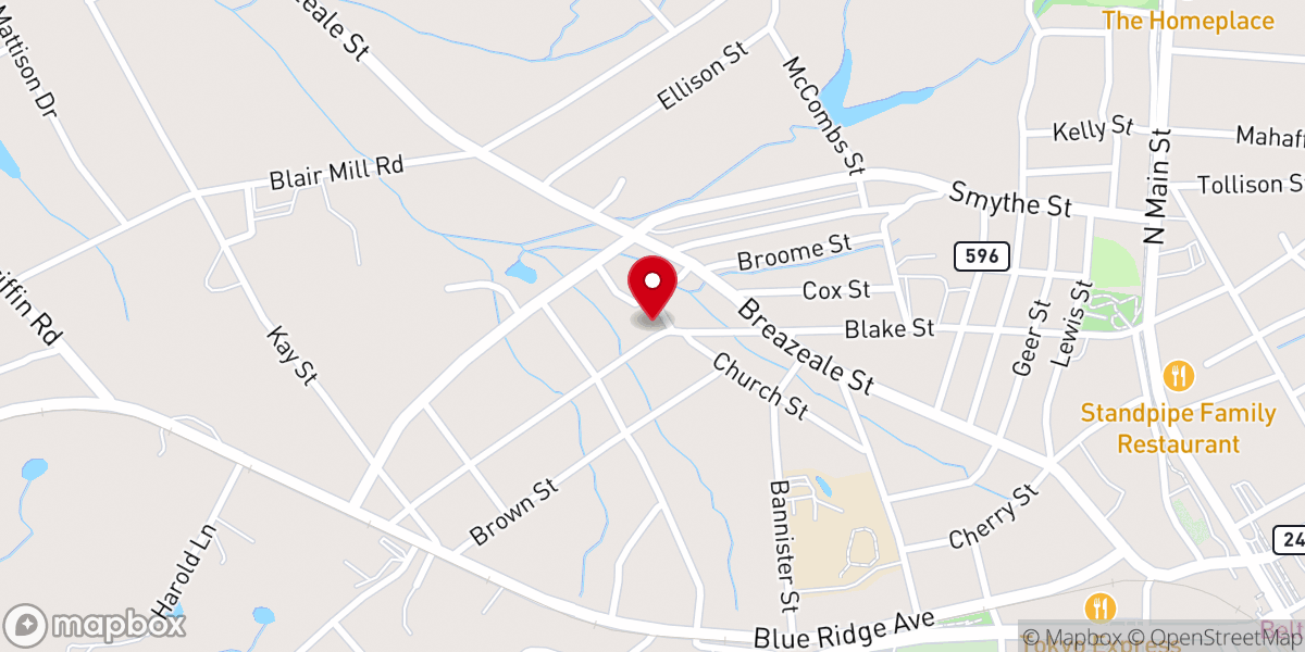 Map showing location of Glory House