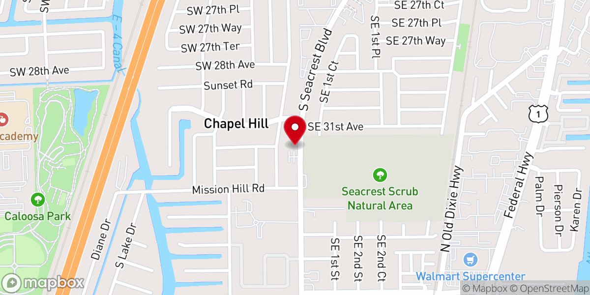 Map showing location of New Jerusalem Church of God