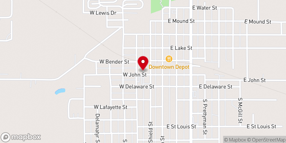 Map showing location of Bundy Kenneth