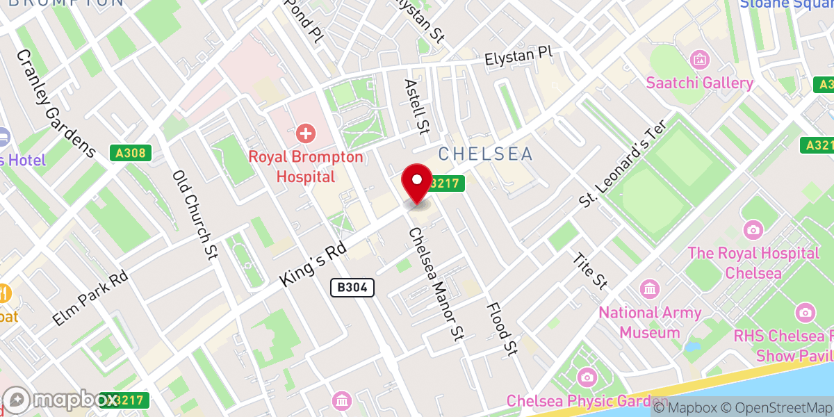 Map showing location of South West London Churches