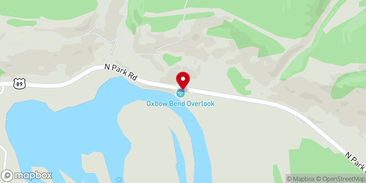 Map showing location of Oxbow Bend