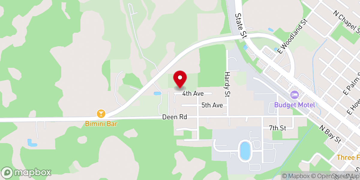 Map showing location of Dominion Life Worship Center