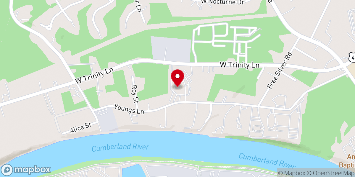 Map showing location of Born Again Church