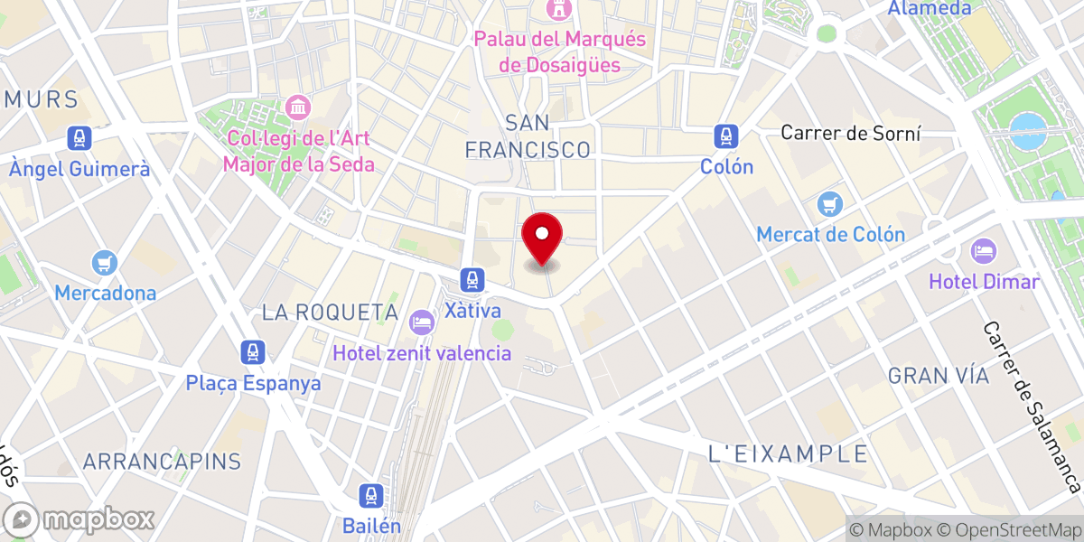Map showing location of Iglesia de Cristo (en Valencia) España.
