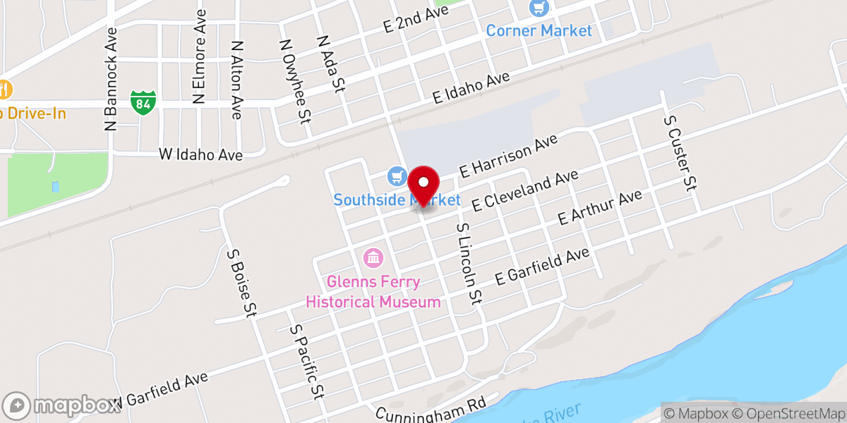 Map showing location of Grace Episcopal Church