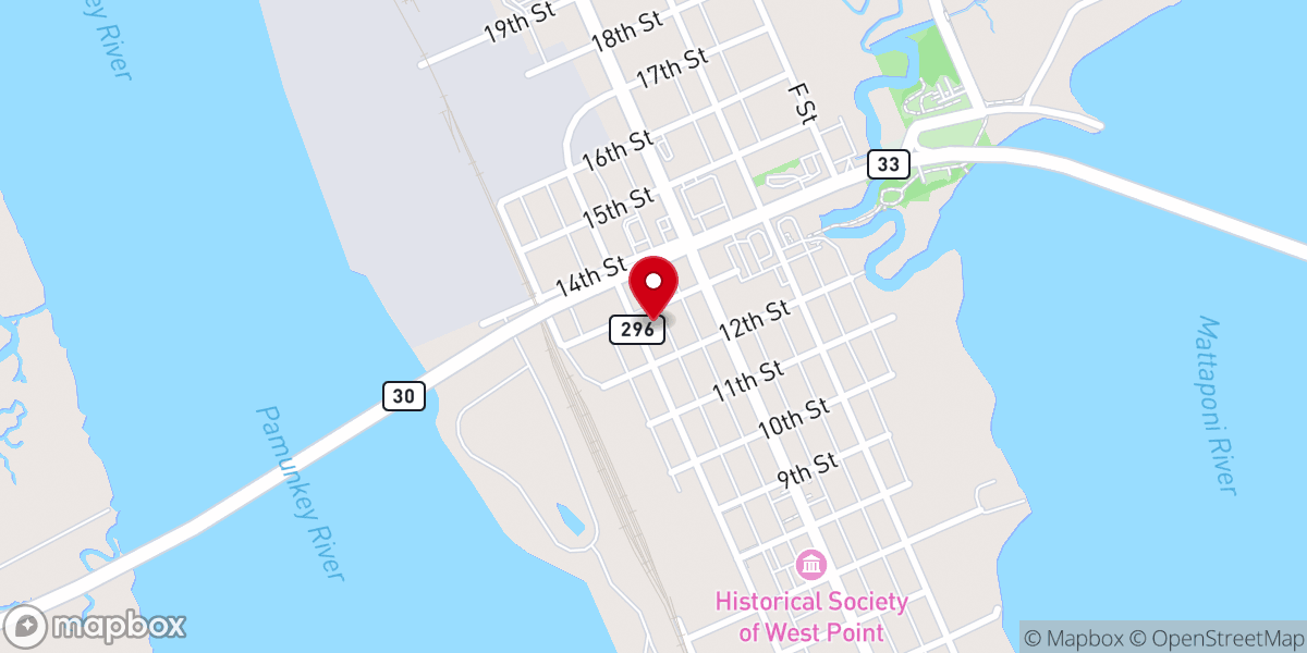 Map showing location of Mt. Nebo Baptist Church