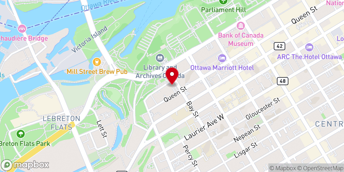 Map showing location of St. Peter's Lutheran Church