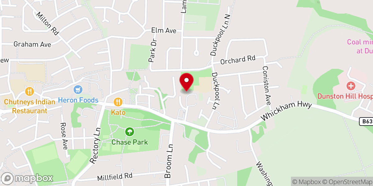 Map showing location of St Mary's Roman Catholic Church