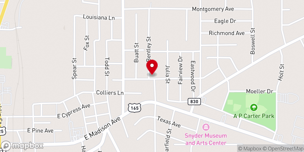 Map showing location of Central Missionary Baptist