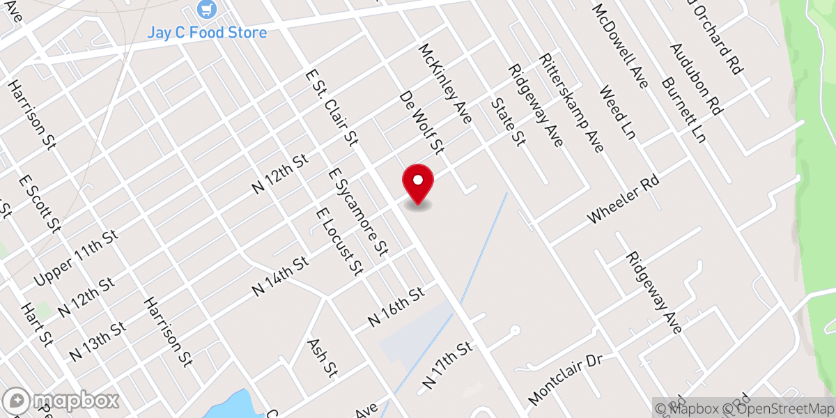 Map showing location of First Church of God