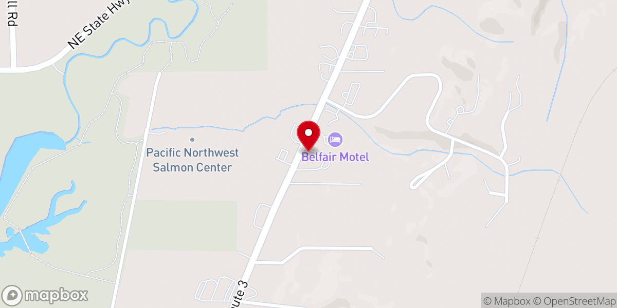 Map showing location of Belfair Community Church