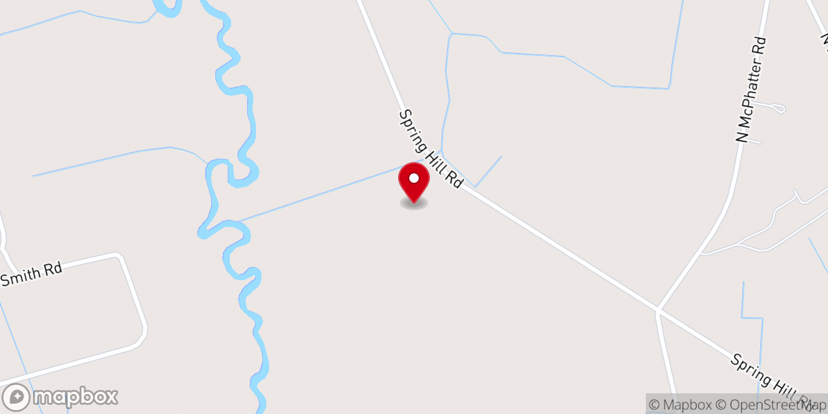 Map showing location of Spring Branch Church