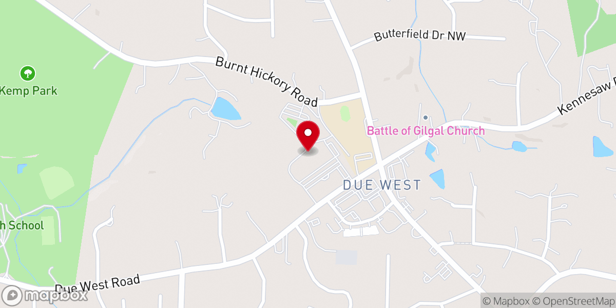 Map showing location of Building C, Due West Methodist Church