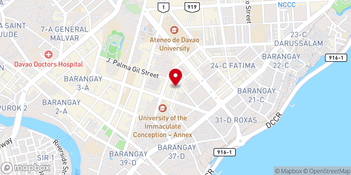 Map showing location of Faith Tabernacle Church - Metro Davao