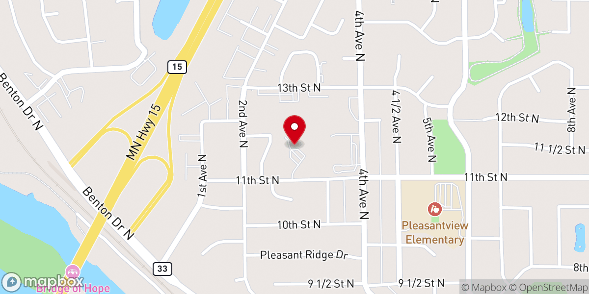 Map showing location of Lutheran Church of the Good Shepherd
