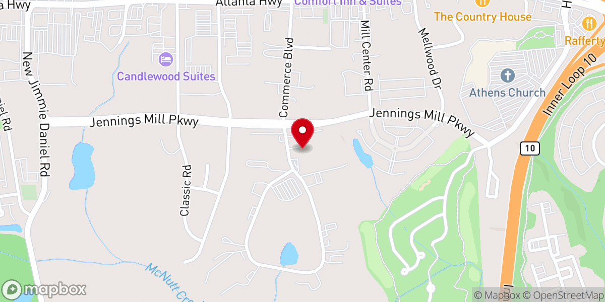 Map showing location of Omega Worship Center