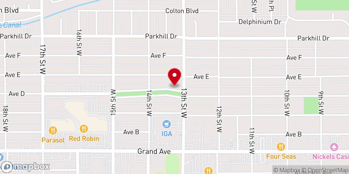 Map showing location of Peace Lutheran Church