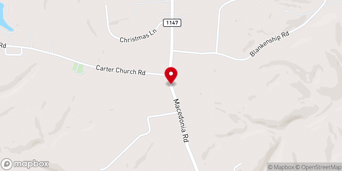 Map showing location of Allen County Mission