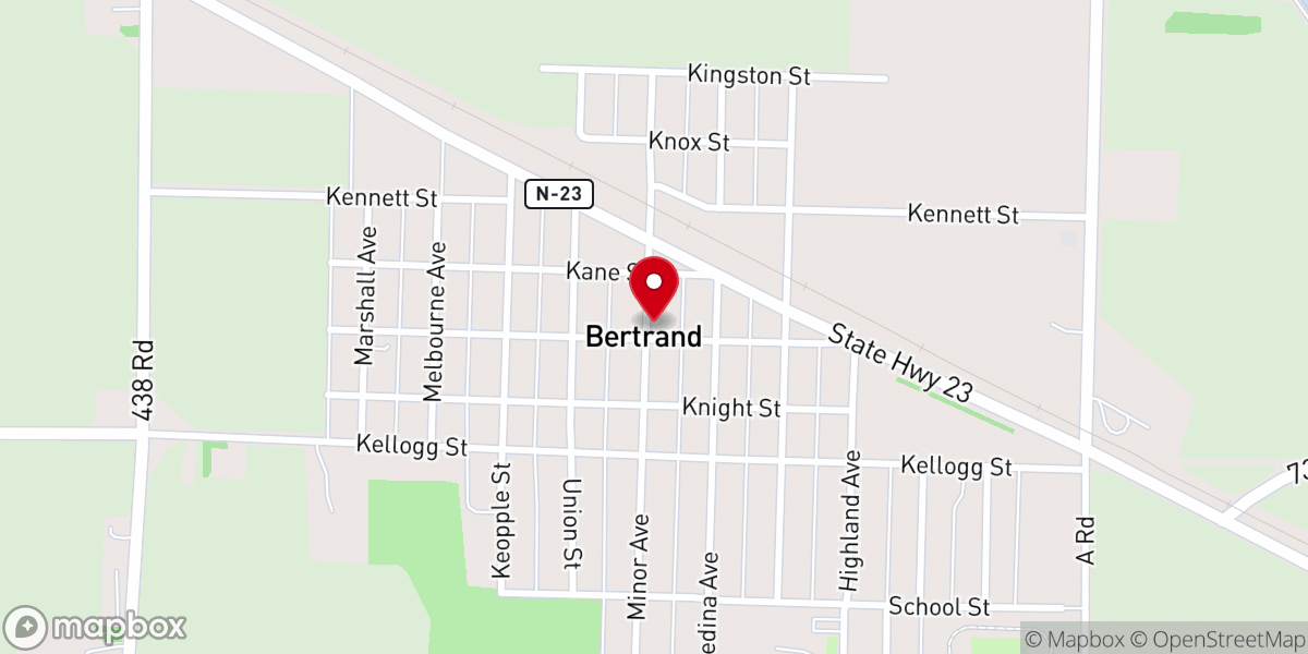 Map showing location of Faith Free Lutheran Church