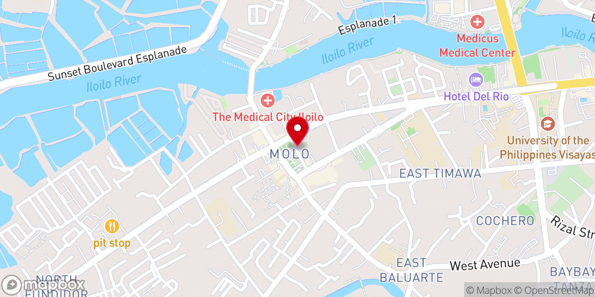 Map showing location of Santa Ana Parish of Molo | Molo Church