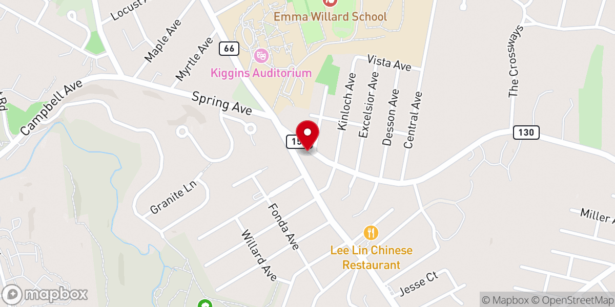 Map showing location of Sacred Heart Church