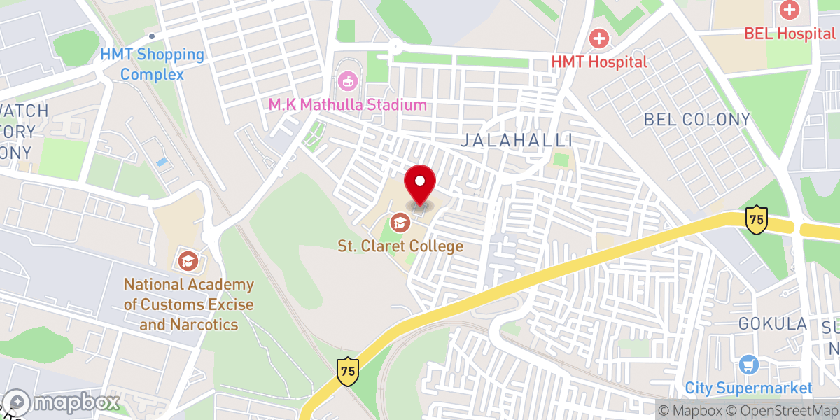 Map showing location of St. Thomas Forane Church, Syro Malabar Catholic Church