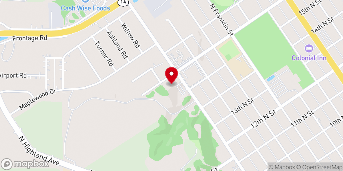 Map showing location of Christ the King Lutheran Church (ELCA)