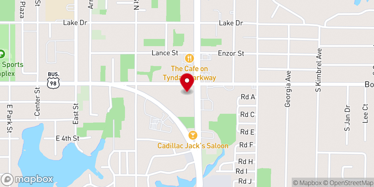 Map showing location of Parker Global Methodist Church