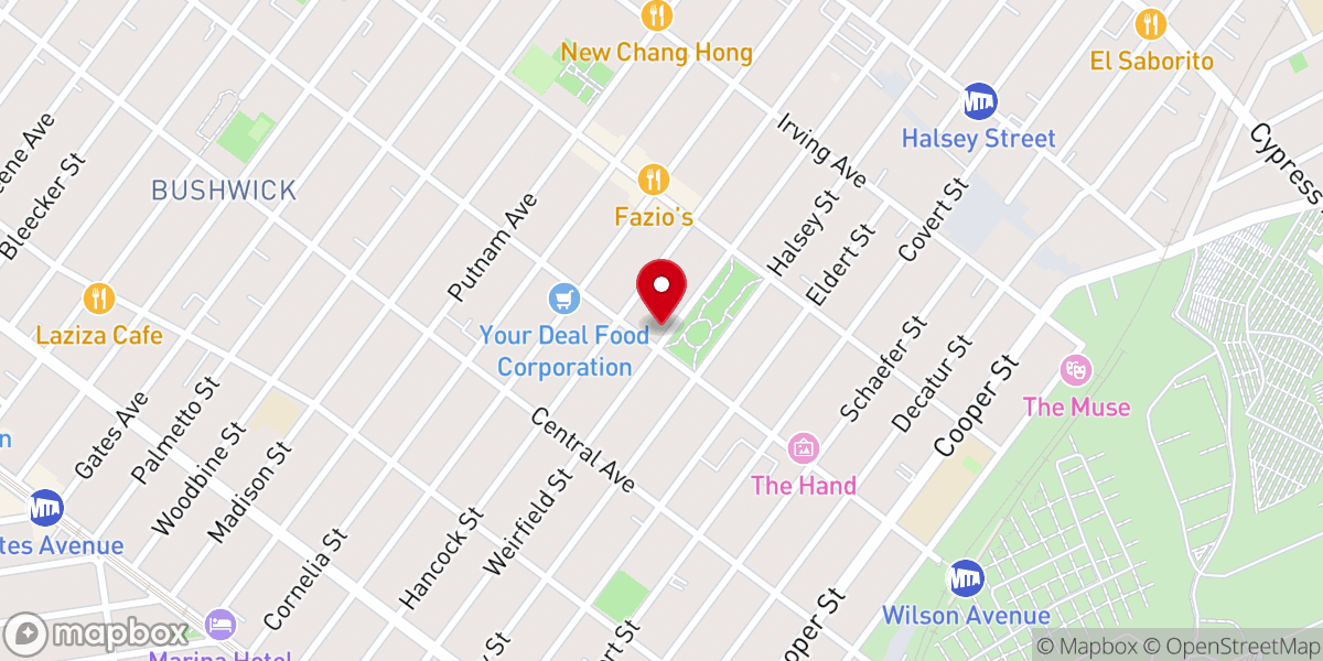 Map showing location of Trinity United Presbyterian