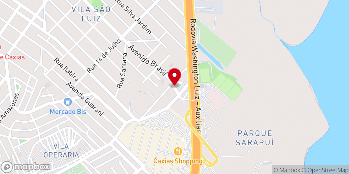 Map showing location of Núcleo Santa Tereza D`Avila