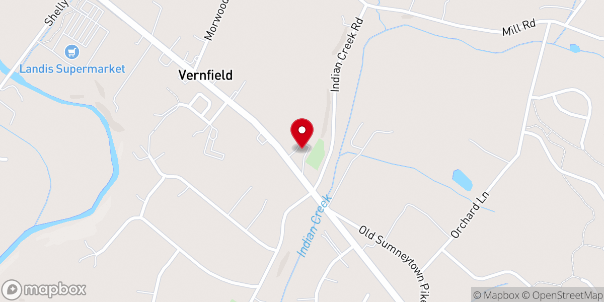 Map showing location of Indian Creek Church of the Brethren