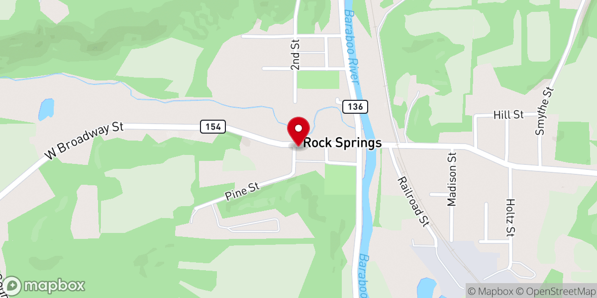 Map showing location of St.John Evangelical Lutheran Church