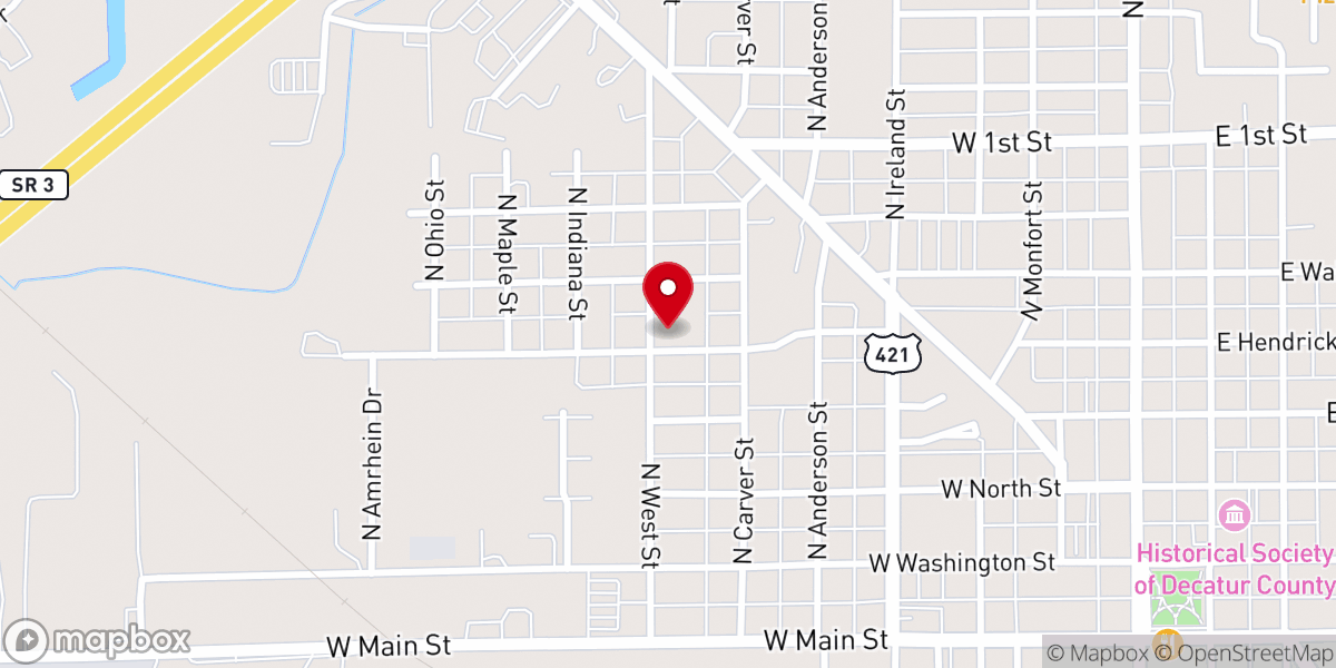 Map showing location of Bethel Apostolic Church