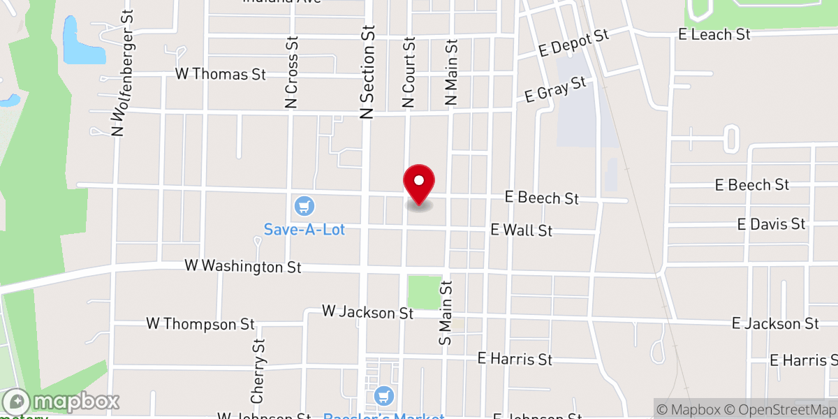 Map showing location of First United Methodist Church