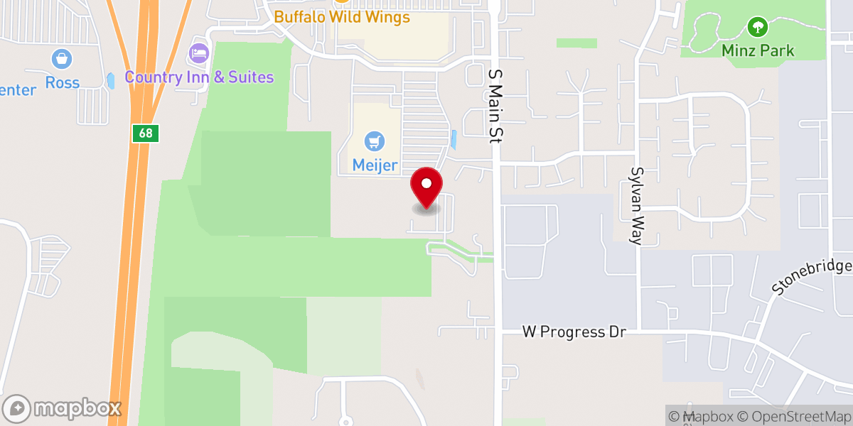 Map showing location of First Baptist Church of West Bend
