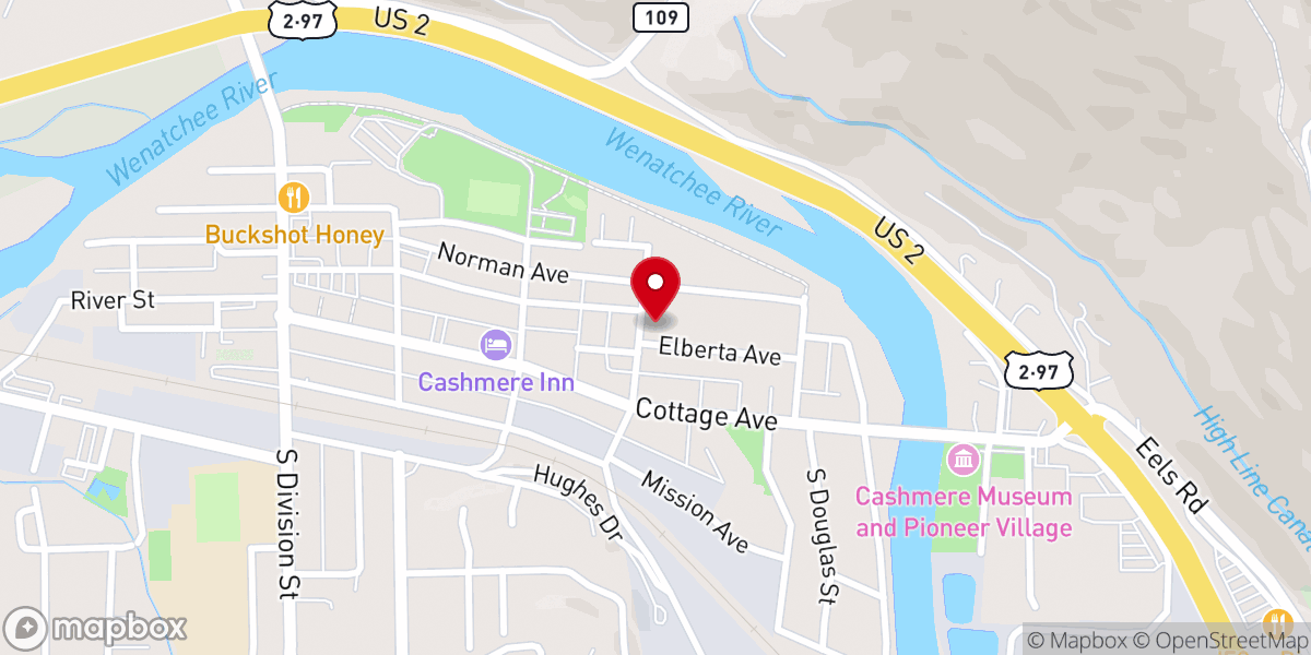 Map showing location of Grace Lutheran Church